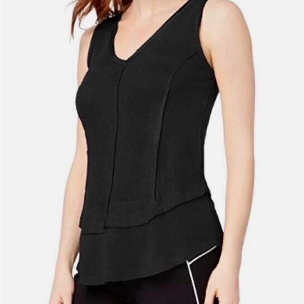 Bar III Black Layered Tank Top